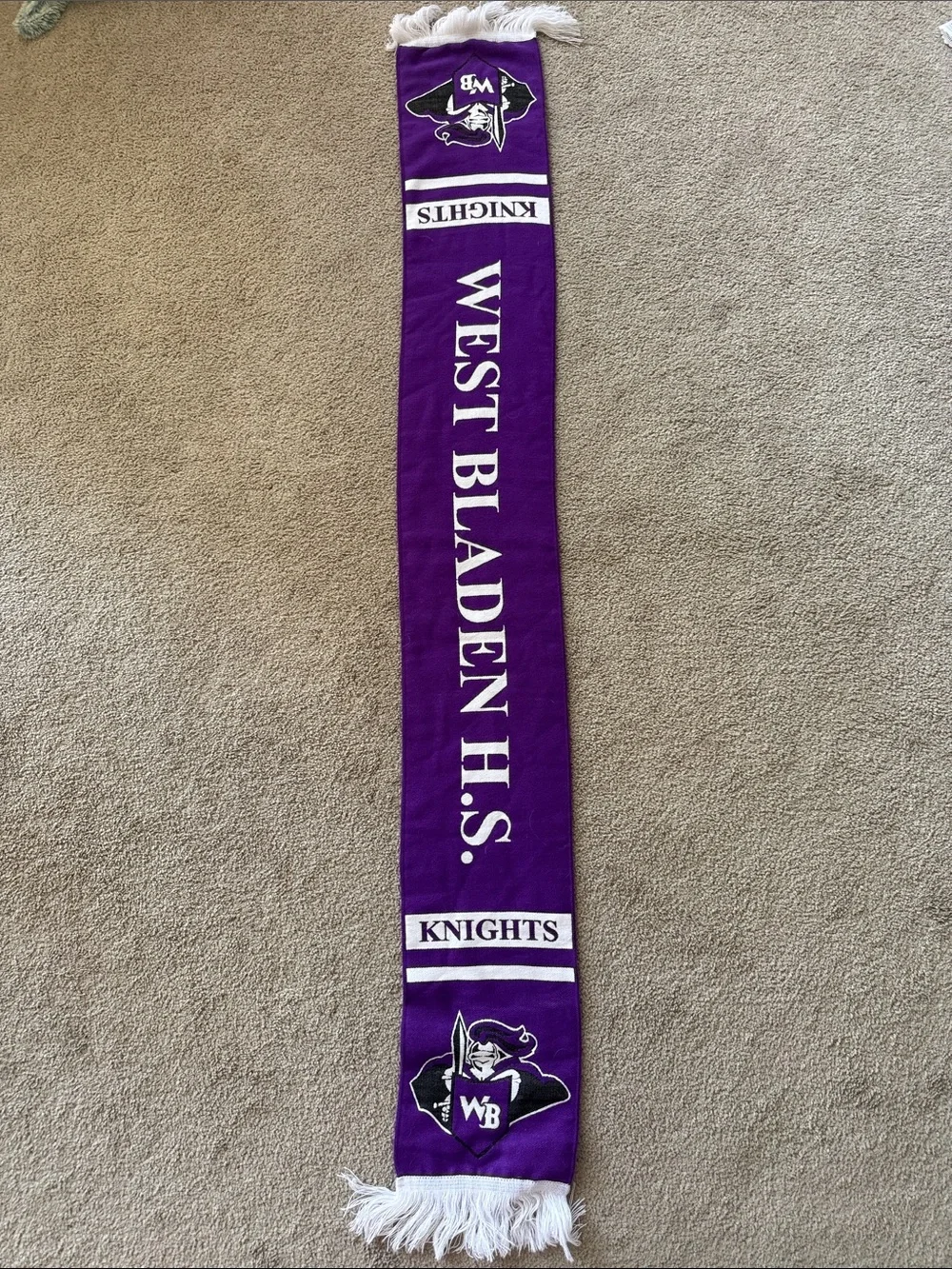 West Badin Knights Stadium School Spirit Scarf!